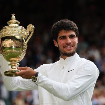 Alcaraz beats Djokovic in five sets to win first Wimbledon title