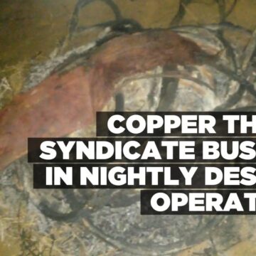 Copper theft syndicate busted in nightly desert operation