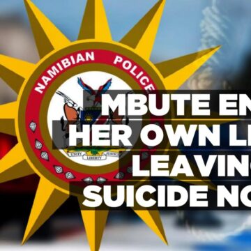 Mbute ends her own life, leaving a suicide note