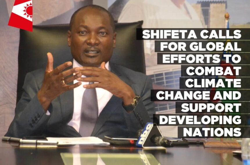 Shifeta calls for global efforts to combat climate change and support developing nations