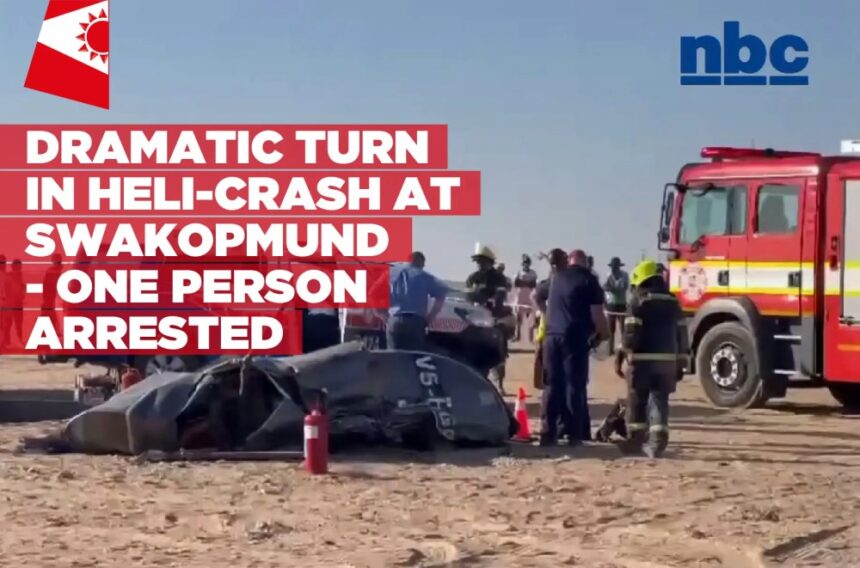 Dramatic turn in heli-crash at Swakopmund – one person arrested