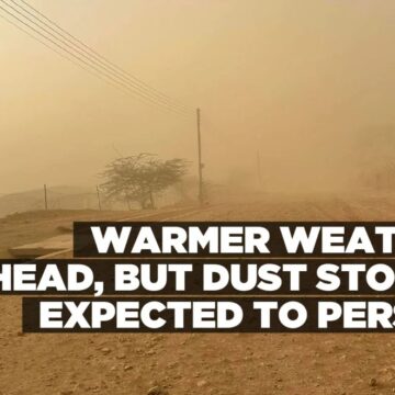 Warmer weather ahead, but dust storms expected to persist