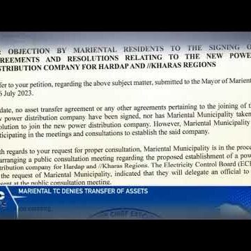 Mariental Town Council denies transferring assets to proposed power company – nbc