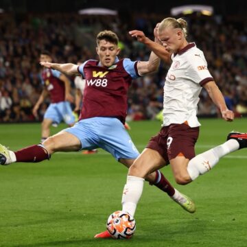 Haaland scores twice as Man City cruise to opening win at Burnley