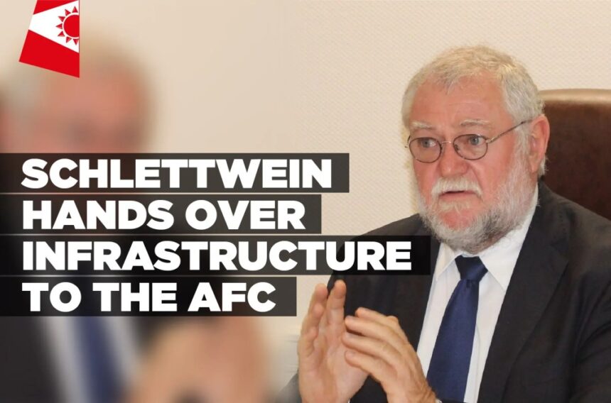 Schlettwein hands over infrastructure to the AFC