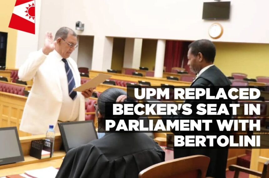 UPM replaced Becker’s seat in Parliament with Bertolini