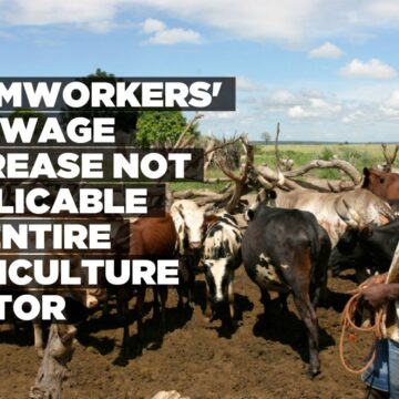 Farmworkers’ 10% wage increase not applicable to entire agriculture sector