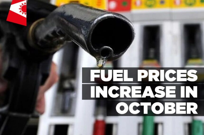 Fuel prices increase in October