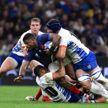 France thrash Namibia 96-0, but Dupont injured in high tackle