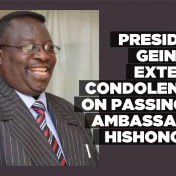 President Geingob extends condolences on passing of Ambassador Hishongwa