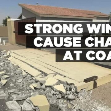 Strong winds cause chaos at coast