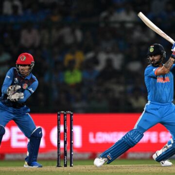 Rohit’s record ton powers India to World Cup win over Afghanistan