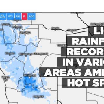 Light rainfall recorded in various areas amidst hot spell