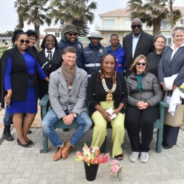 Memorial benches in Swakop for the departed