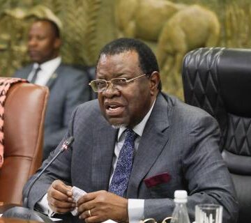 President Geingob congratulates Bishop Dumeni