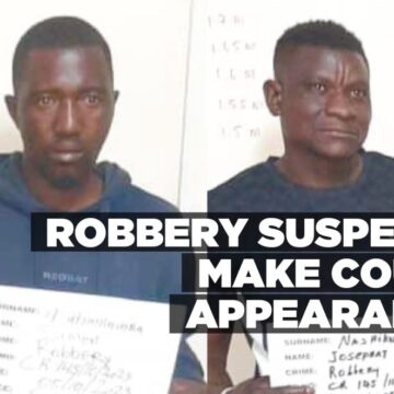 Robbery suspects make court appearance