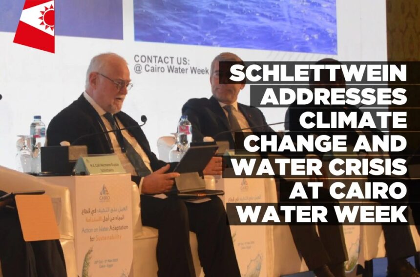 Schlettwein Addresses Climate Change and Water Crisis at Cairo Water Week