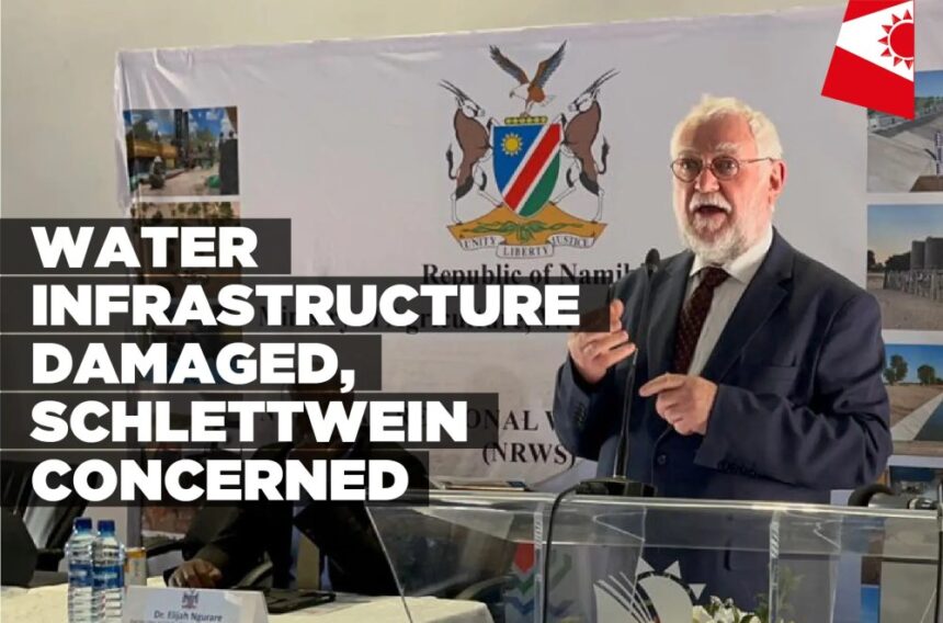 Water infrastructure damaged, Schlettwein concerned