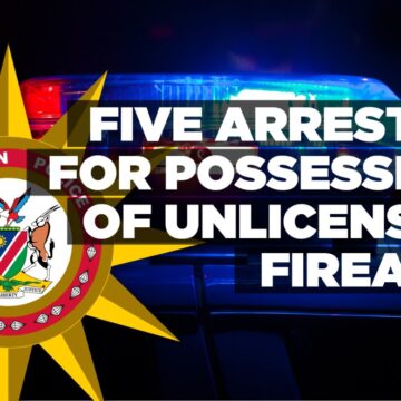 Five arrested for possession of unlicensed firearm