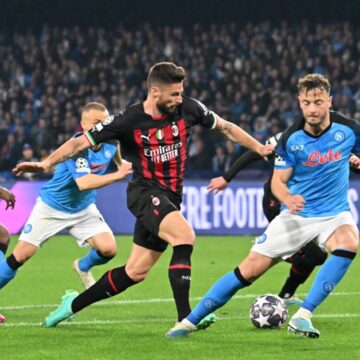 Giroud carrying Milan’s attacking hopes in key Dortmund clash