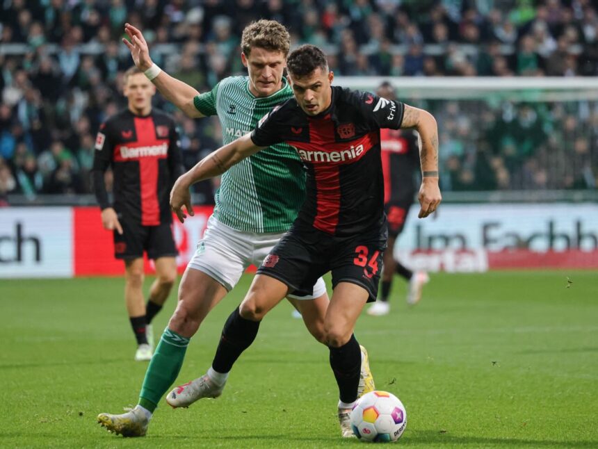 Leverkusen slay Bremen to return to Bundesliga summit