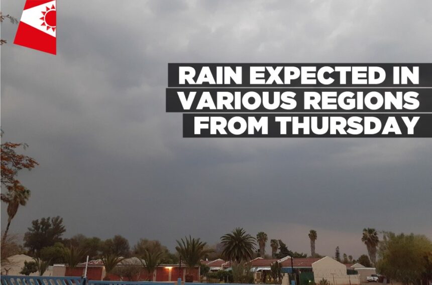 Rain expected in various regions from Thursday