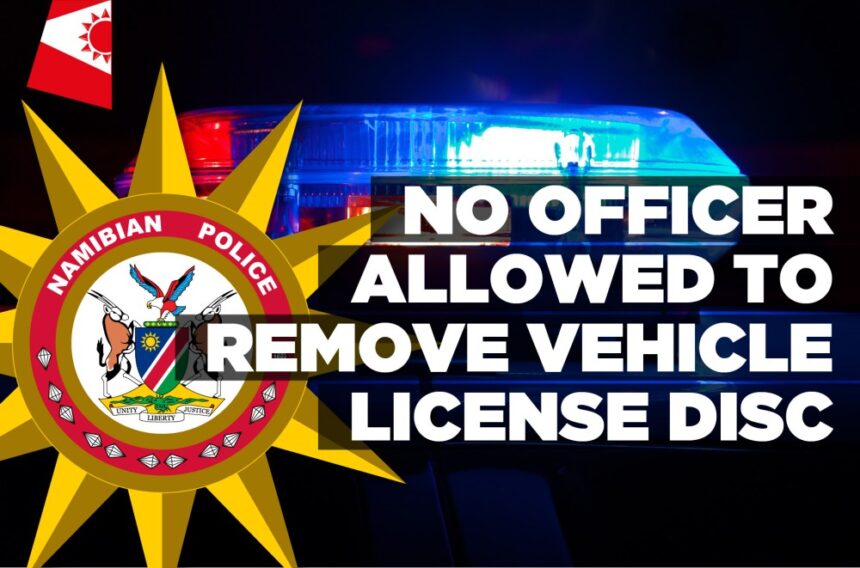 No officer allowed to remove vehicle license disc