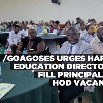 /Goagoses urges Hardap Education Director to fill principal and HOD vacancies