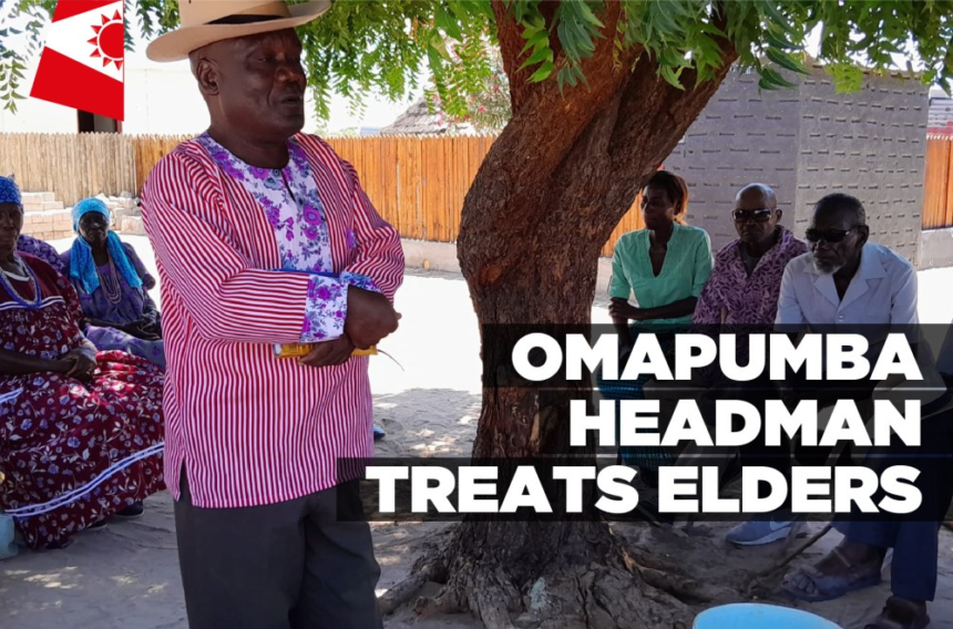 Omapumba headman treats elders