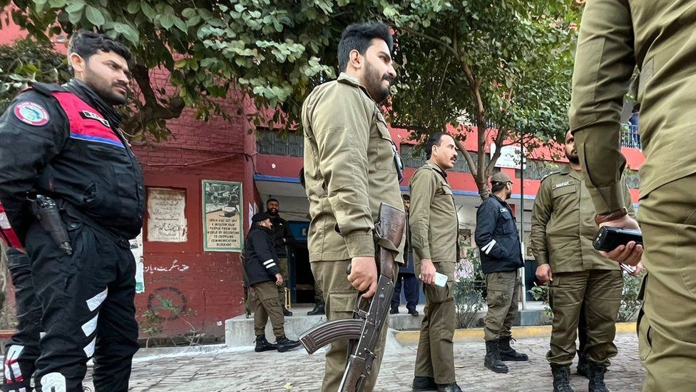 Security outside a polling station