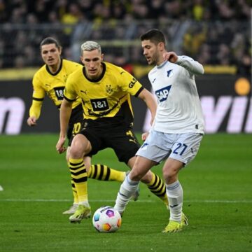 Beier brace sends Hoffenheim past disappointing Dortmund