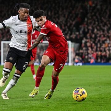 Injury-hit Liverpool roar back against Luton to surge four points clear