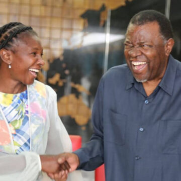 Kahungu and Geingob danced like no one was looking