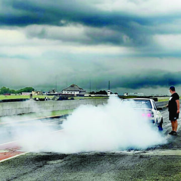 Warming up for dragracing on revamped strips