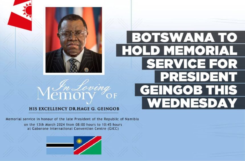 Botswana to hold memorial service for President Geingob this Wednesday