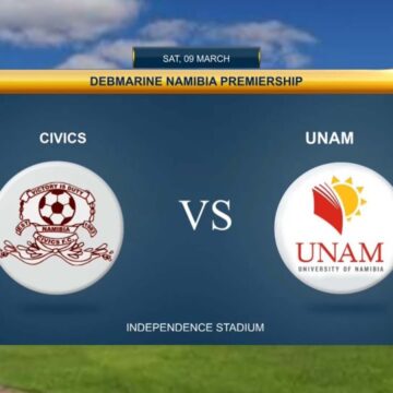 DEBMARINE PREMIERSHIP CIVICS FC V UNAM FC – NAMIBIA – 09 MARCH 2024