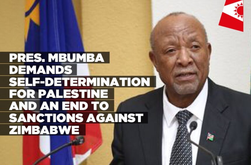 Pres. Mbumba demands self-determination for Palestine and an end to sanctions against Zimbabwe