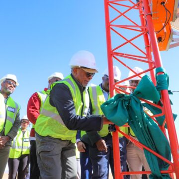 Mbumba inaugurates Hyphen’s Meteorological Mast