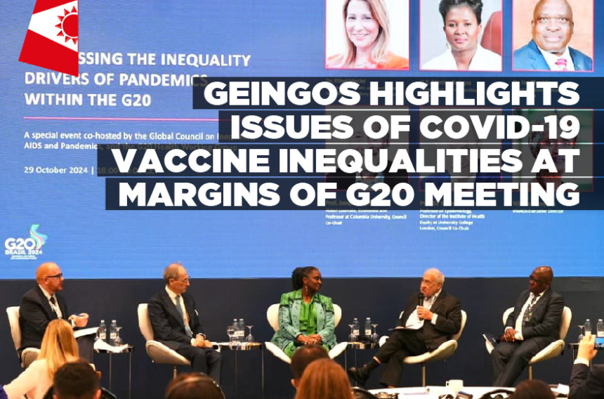 Geingos highlights issues of Covid-19 vaccine inequalities at margins of G20 meeting