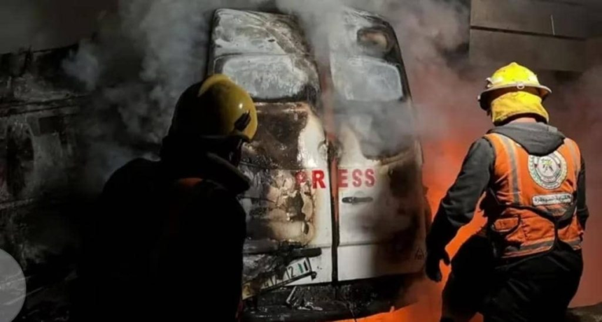 Five Gaza journalists killed in Israeli strike